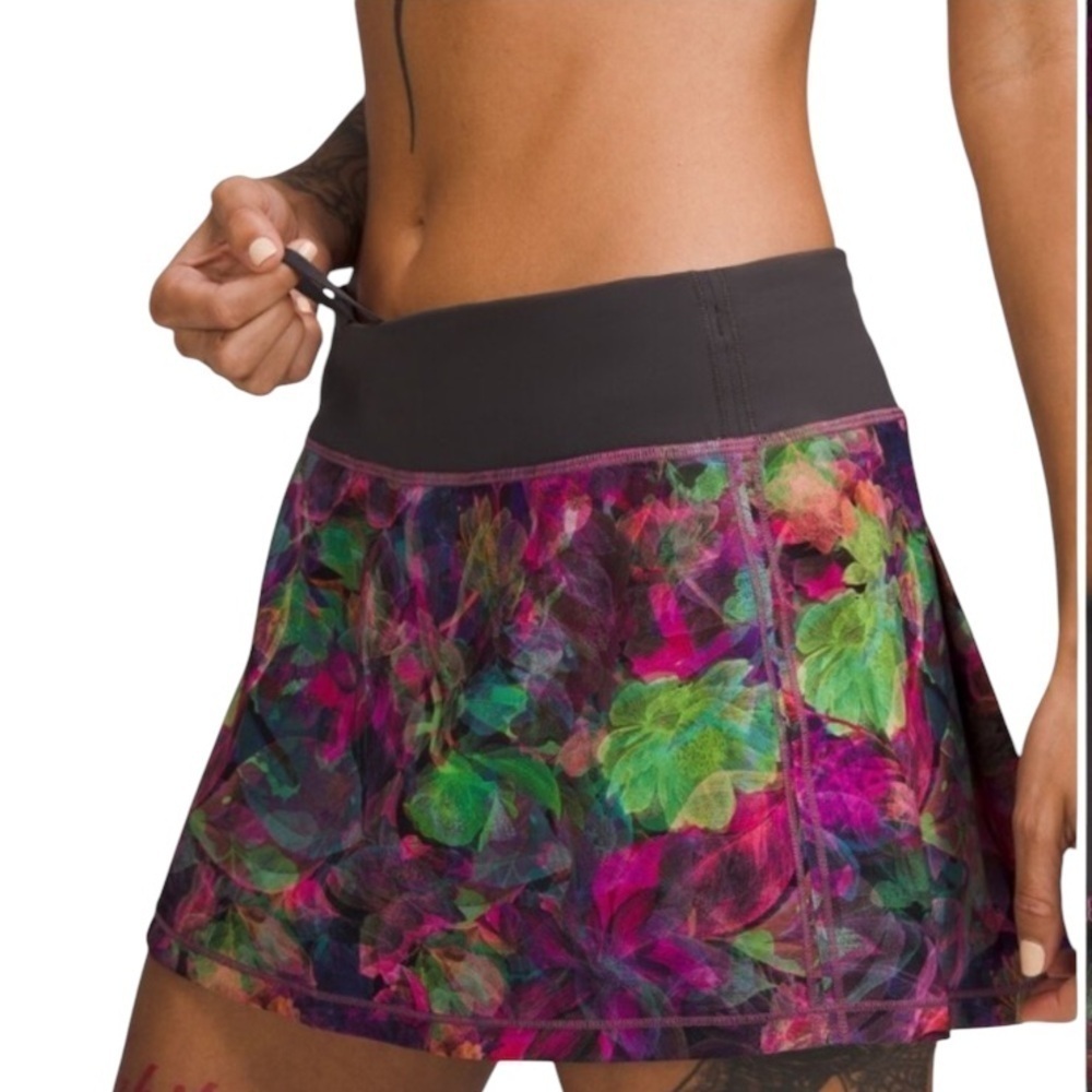 Lululemon Pace Rival MR Skort 3.5” Liner Vivid Floral Short Skirt